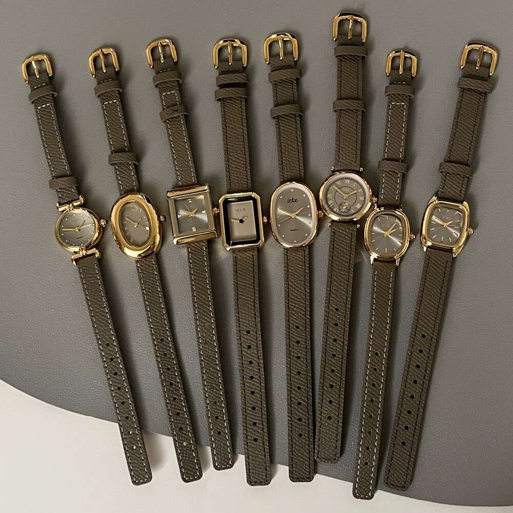 New for Women Vintage Style Niche Temperament High-end Leather Strap Women's Watch Designer Live Streaming