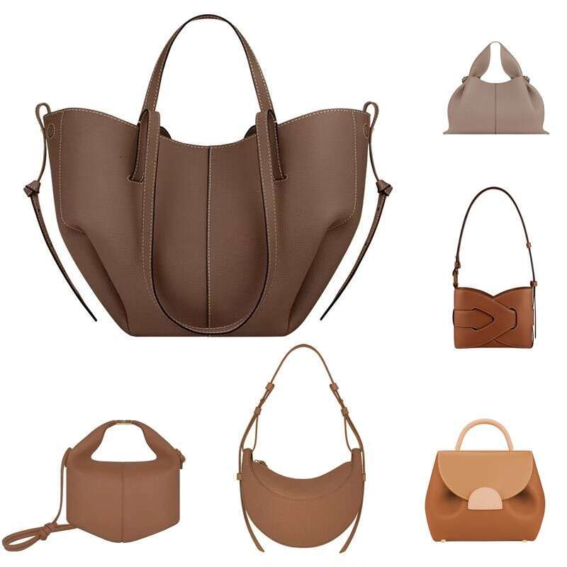 Luxury Designer Bag Tote Bag Half Moon Bag Smooth Leather Shoulder Bag Black Tote Underarm Bag Fashion Women Cross Body Bag Mini Purse Textured Leather Hobo Bag