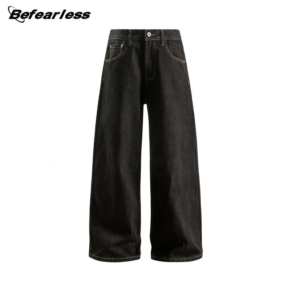 American Style Jeans Trendy Loose Wide-Leg Casual Pants B5