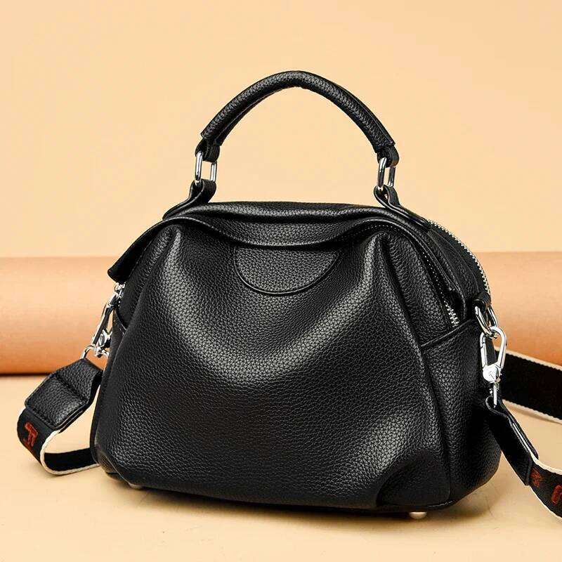 High Quality Soft Leather Tote Fashion Women Shoulder Messenger Large Capacity Wear-resistant Bag Handbag Sac