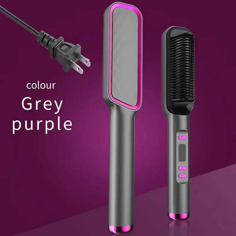 35W Ceramic Multifunctional Styling Comb Straightener and Curling Iron with Temperature Control and Fast Heating Speed W250814