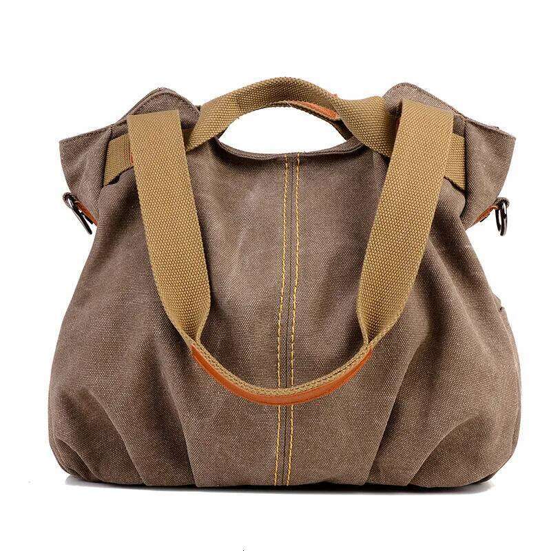 Europe And America Retro Fashion Woman Shouldercross-Body High Quality Canvas Bag, Large Capacity Leisure Shopping Bag
