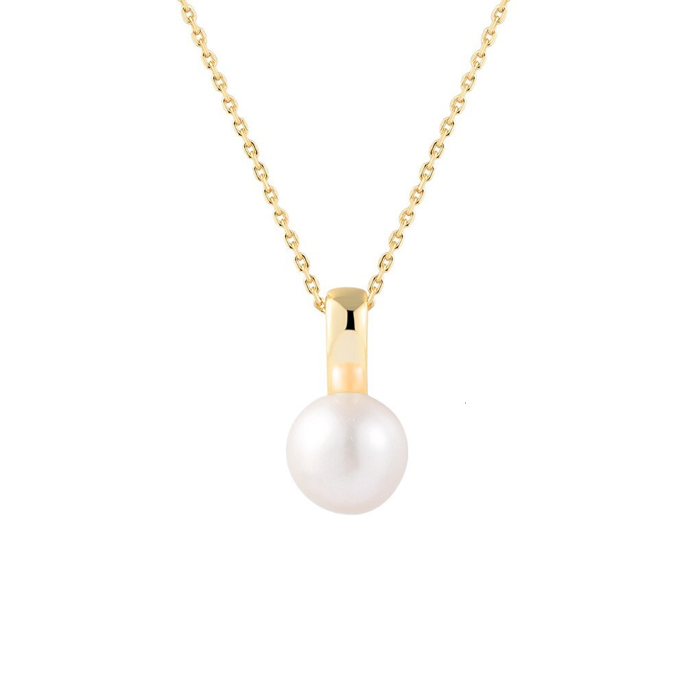 S Pure Natural Freshwater Pearl Pendant Necklace for Women, Light Ins Style, Niche Elegant Clavicle Chain Sier Jewelry Jewelry for Women