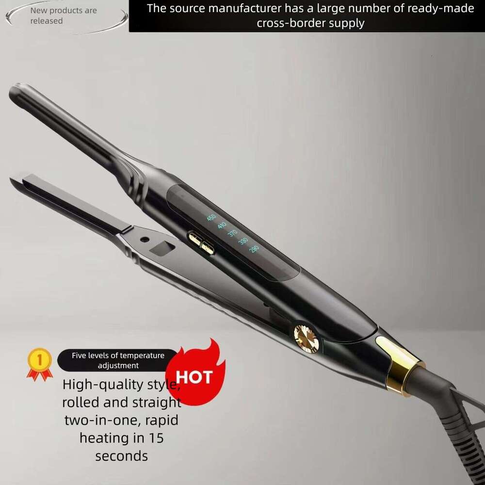 Narrow Version Tiktok Hot Selling Straight Curl Dual Use In Hair Straightener And Curler