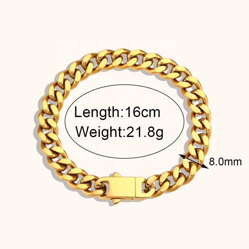 Wholesale Stainless Steel Jewelry Set 18k Pvd Gold Plated Icy Cuban Link Necklace and Bracelet