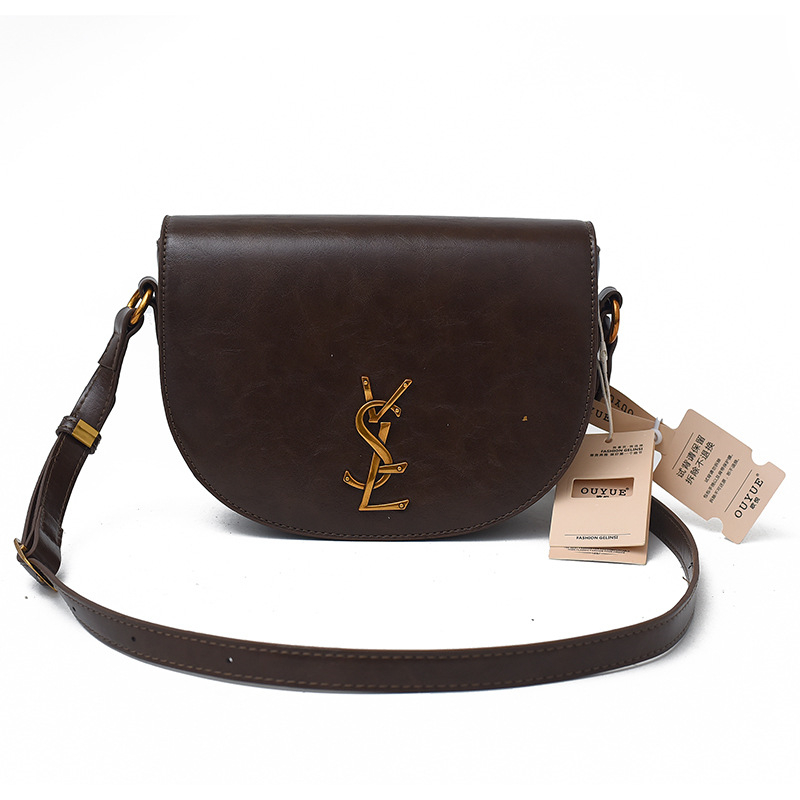 Designer bag free shipping hot Light luxury outdoor casual saddle bag simple and versatile high-capacity shoulder bag