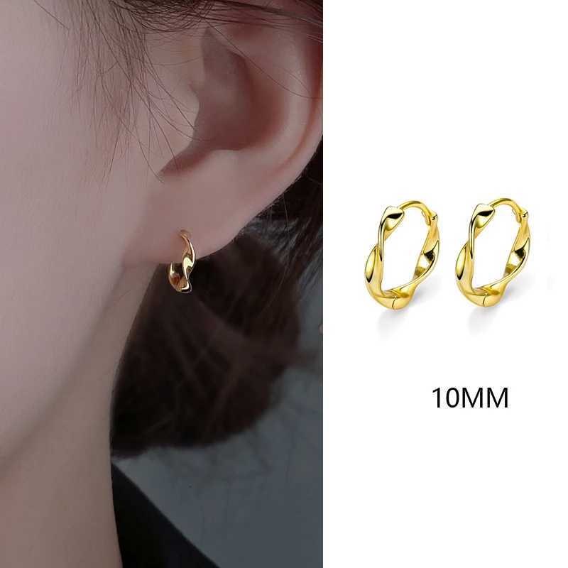 925 Sterling Silver Geometric Waves Mobius Hoop Earrings for Women Fine Jewelry Allergy Minimalist Accessories XJ250814