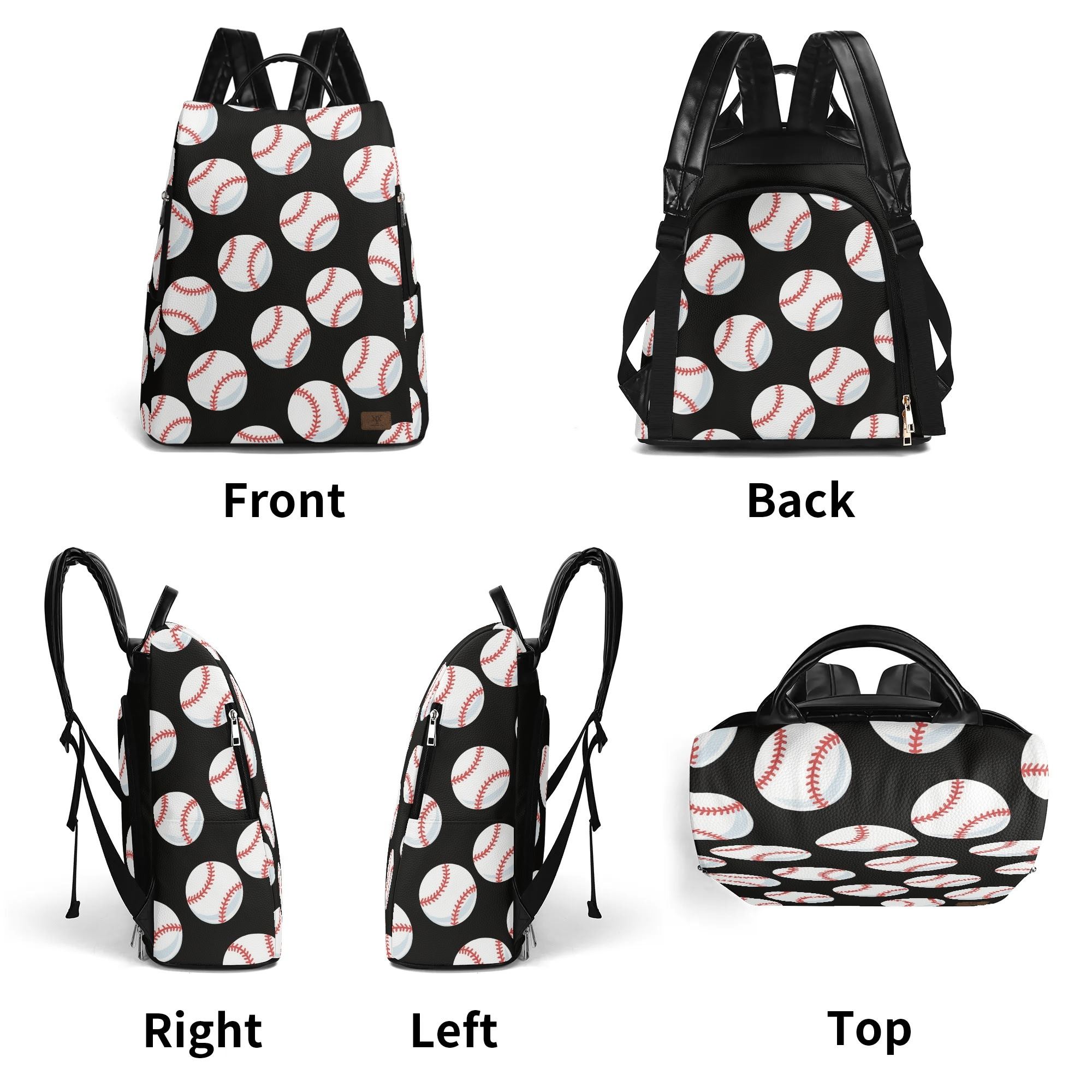 NXY high quality lychee pattern backpack luxury bag Women backpacks designer bookbags back packs womens fashion all-match Large baseball pattern schoo