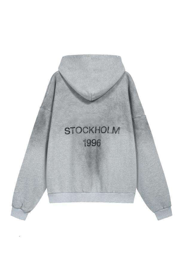 AC Washed Print 1996 Vintage Distressed Casual Loose Fit Unisex Hoodie