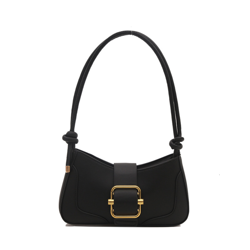 Luxury Brand Designer Bag Underarm Bag Retro Solid Color Belt Buckle Niche Design Single Shoulder Bag Casual Versatile Simple Commuter Bag For Women W