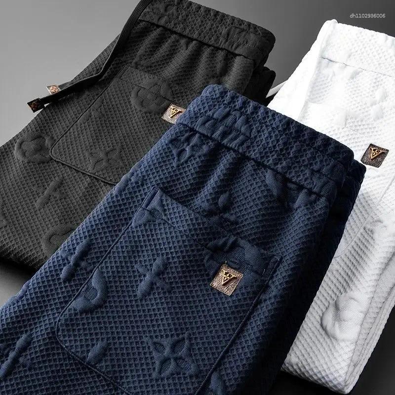 Men's Pants 2026 Neew Autumn And Winter 3D Three-dimensional Jacquard Fashion Slim-fit Sports Knitted Sweatpants Casual