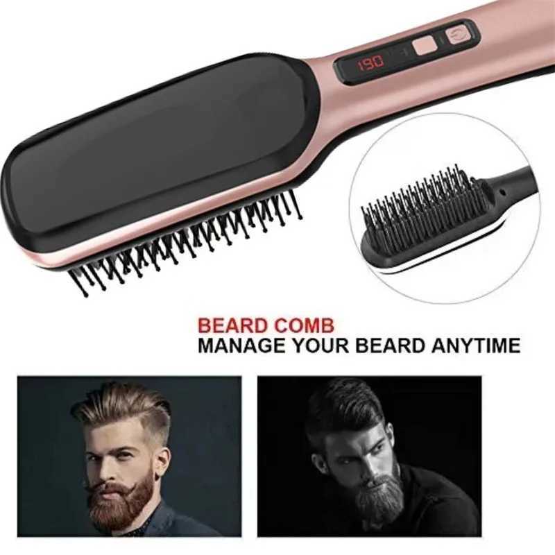 Hair styling comb one-time hair straightening widened ceramic temperature regulating comb multi-function panel hair styling W250814