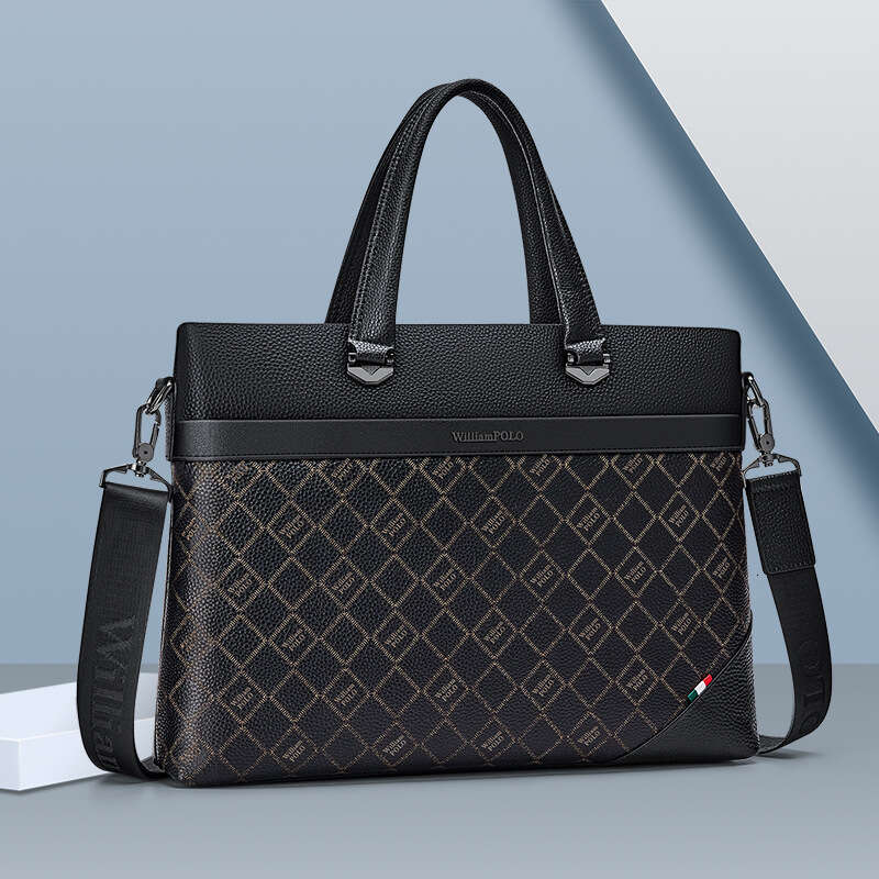 Emperor Paul Business Handbag New Fashion Genuine Leather Briefcase Shoulder Crossbody Casual Office Laptop Bag