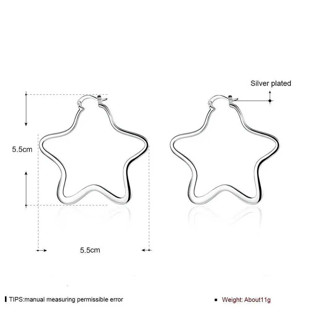 Romantic Classic Wholesale Silver Color Hoop Earrings For Women Big Round Circle Earrings Cluaise Uhani For Wife XJ250814