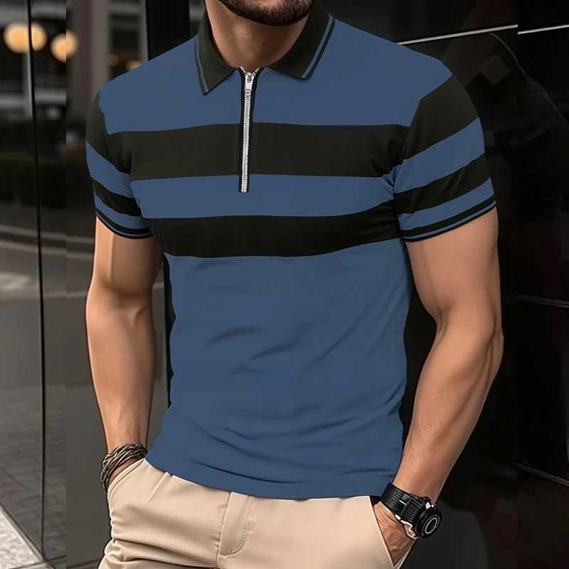 2025 Mens Summer Short Sleeve Polo Shirts Casual Breathable Comfortable Polo Shirt Print High Quality Mens T-Shirt Dropshipping XJ250804