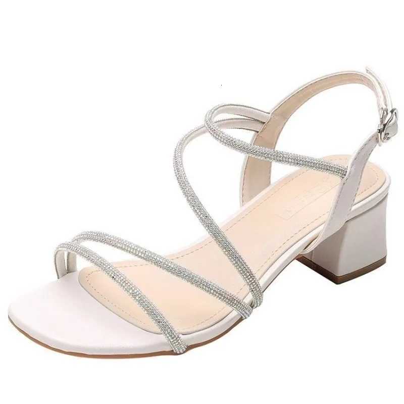 Women High Heels Sandals Summer Bohemia Rhinestones Casual Shiny Sandals Female Open Toe Outdoor Beach Shoes W250814