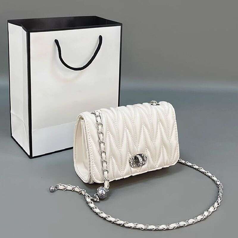 Niche Design Light Chain 2025 New Women's High-Quality Texture Crossbody Dia Pleated Shoulder Bag