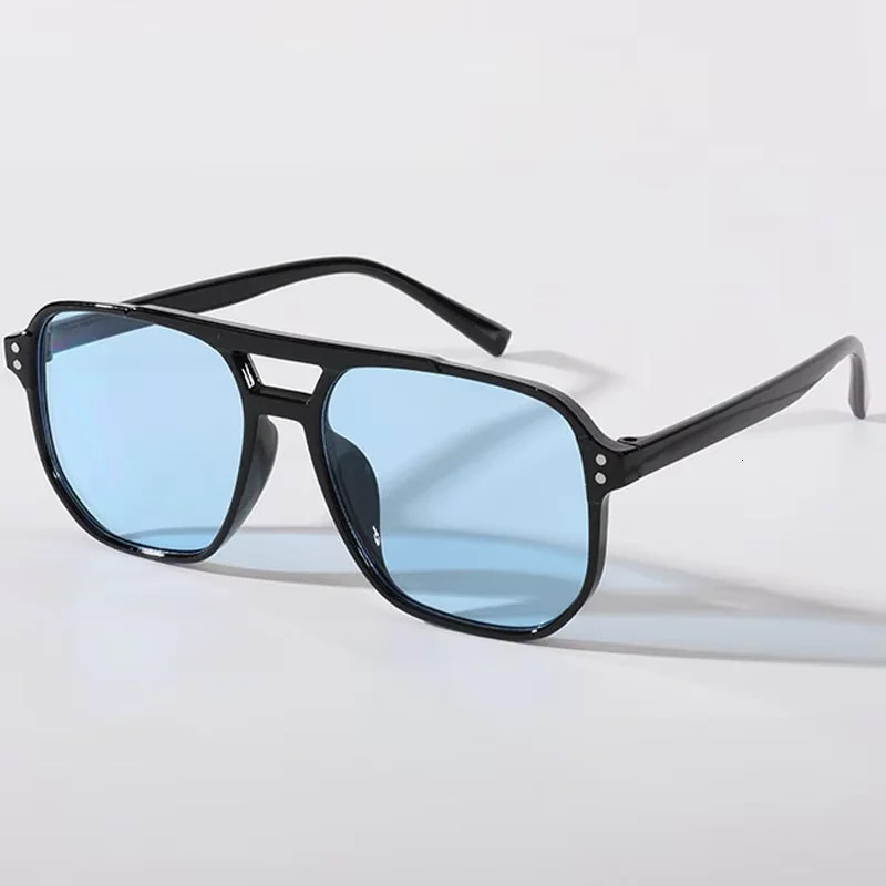 Vintage Men Women Big Sunglasses Square Shades Unisex Sun Glasses Black Lense Male Female UV400 250804