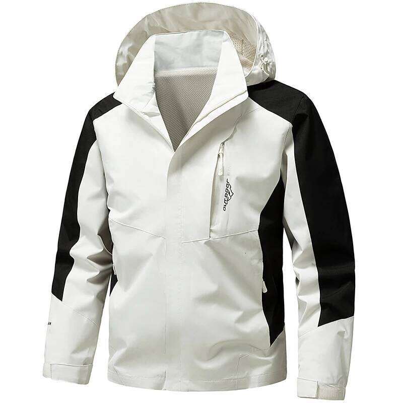 Mens Windbreaker Waterproof Military Hooded Coat Male New Combat Jackets Men Autumn Outdoor Hiking Biking Outwear