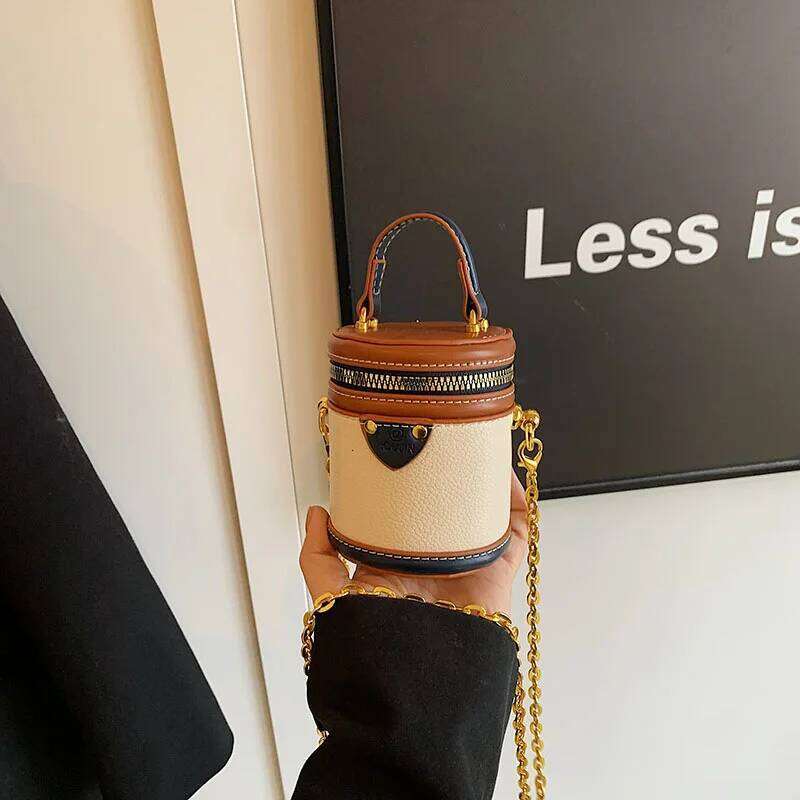 Hot Selling Classic Mini Contrasting Round Bucket Children's Parent-Child Style Women's Crossbody Bag Small Item Storage Handbag Designer Ba