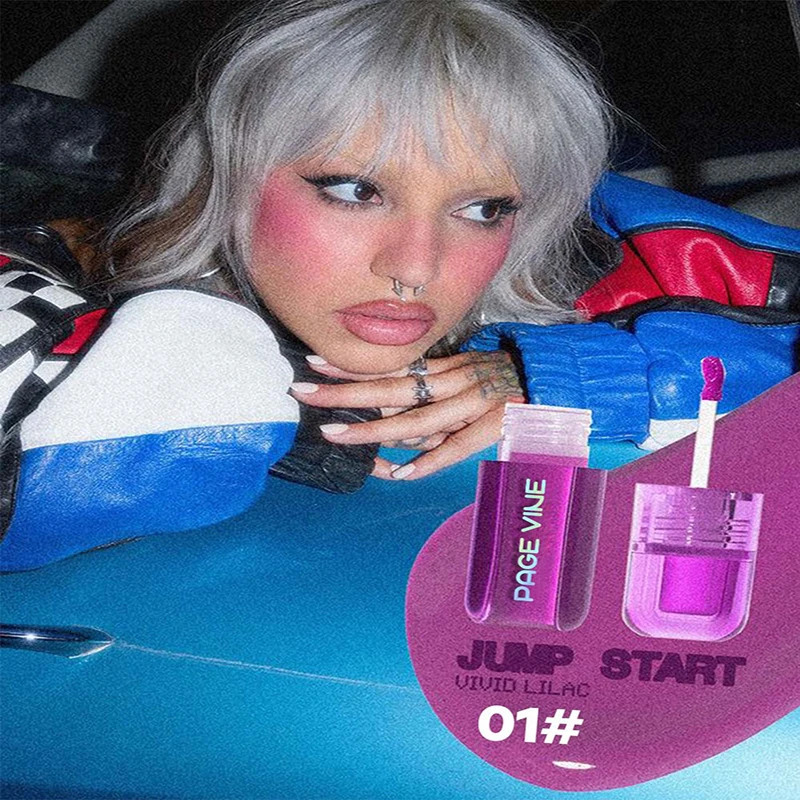 Page Vine Blush Liquid Rouge Matte Lips Cheeks Natural Highlighter Lip Gloss Blusher Nourishing Antler-shaped Brush Head Makeup 250813