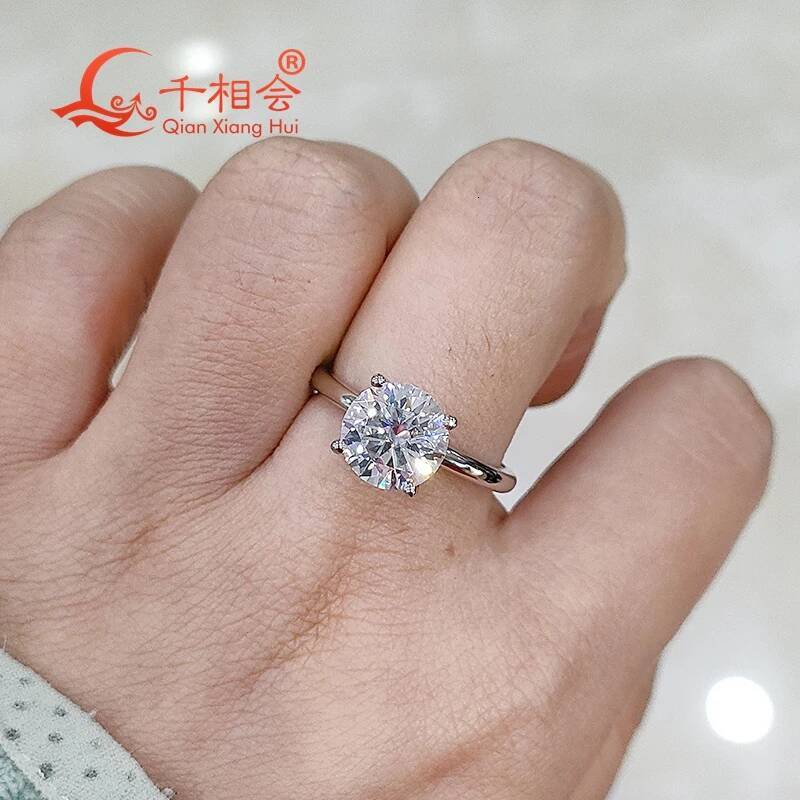 2.5ct round Shape Moissanite Ring 8.5mm 925 Silver Men Women Diamond Jewelry Wedding Dating Gift Fine Jewelry