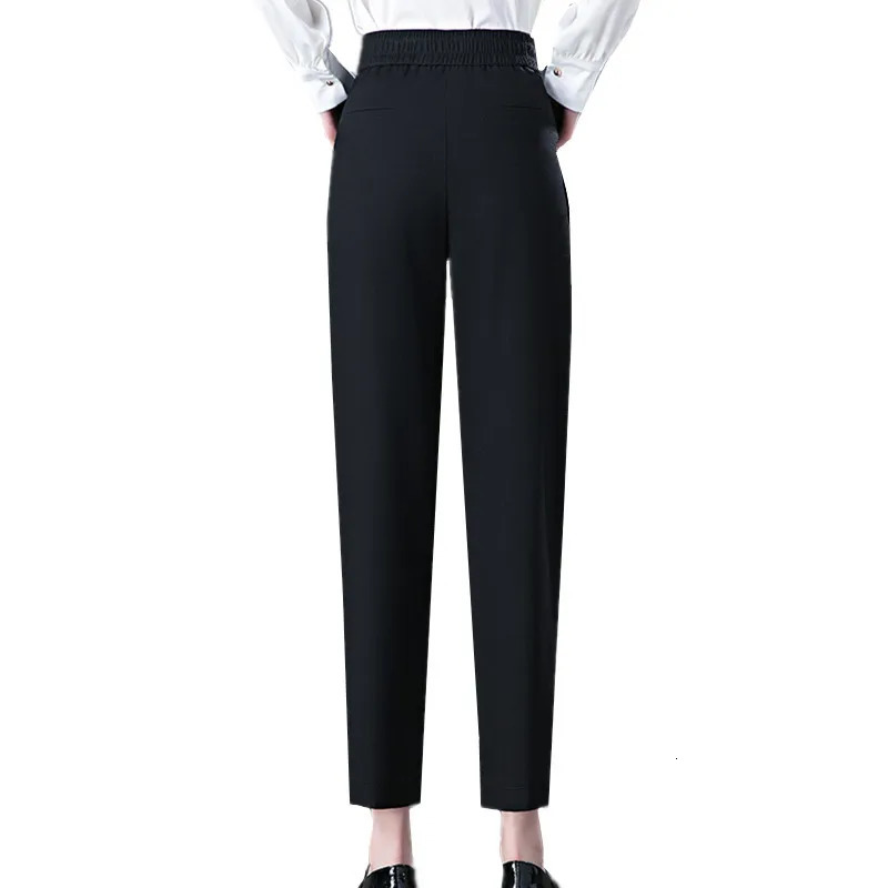 High Waist Black Harem Pants for Women Comfortable XSXXXL Asian Size Gray Ladies AnkleLength 250808