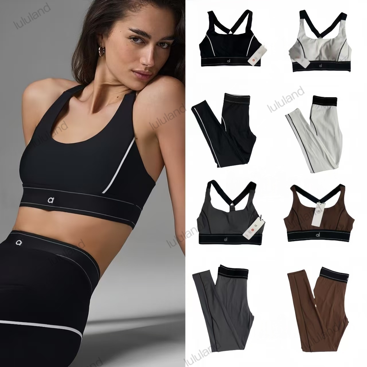 2025 5A Sports Set Yoga Bra High Waist Shorts Workout Sets Summer Fitness women Comfortable Gym Suits Outfit Active Wear Aloness Women clothes set