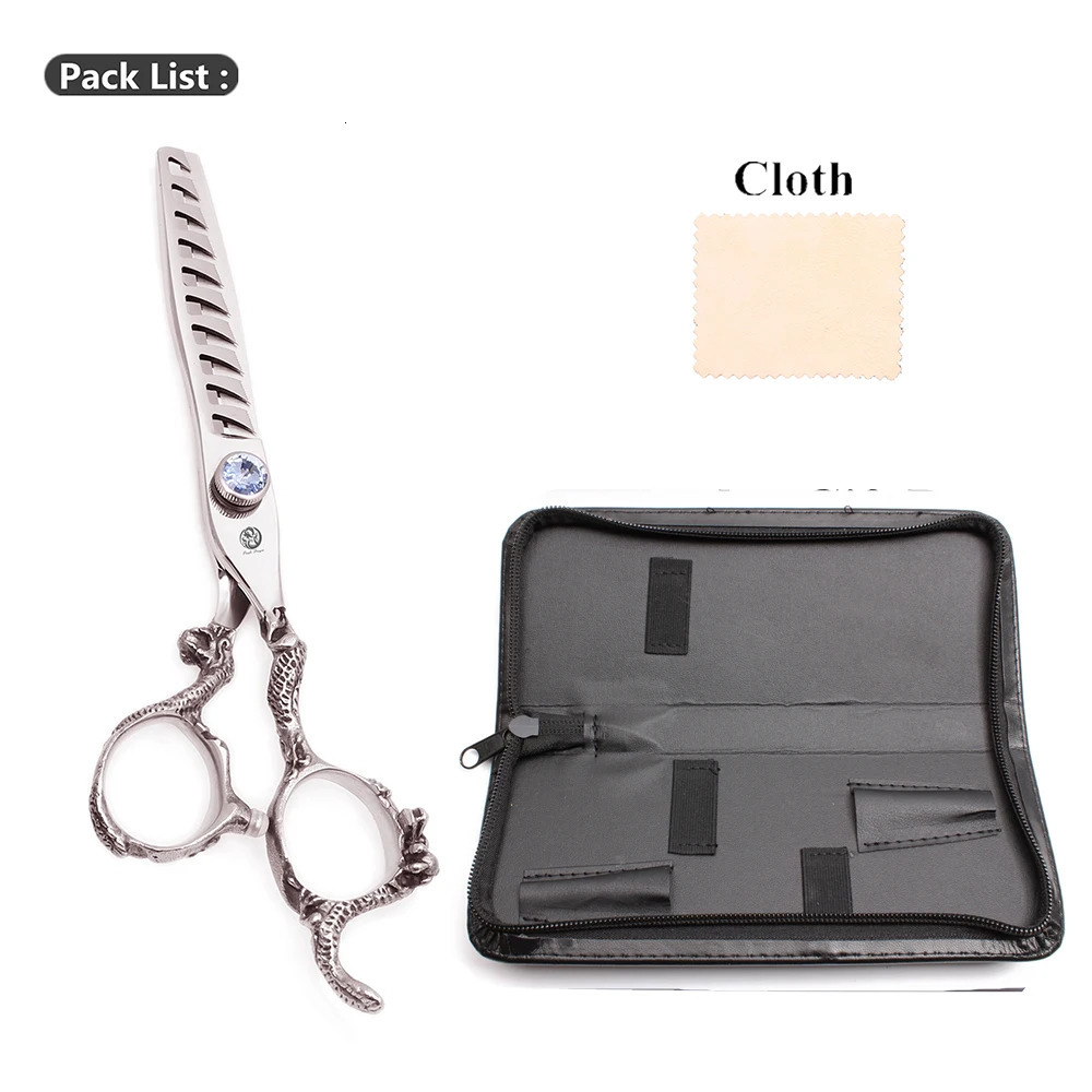 Hair Scissors 6 Japan 440C Purple Dragon Professional Sharp Edge Hairdressing Shears Cutting Shears Thinning Scissors Set Z9006 250812