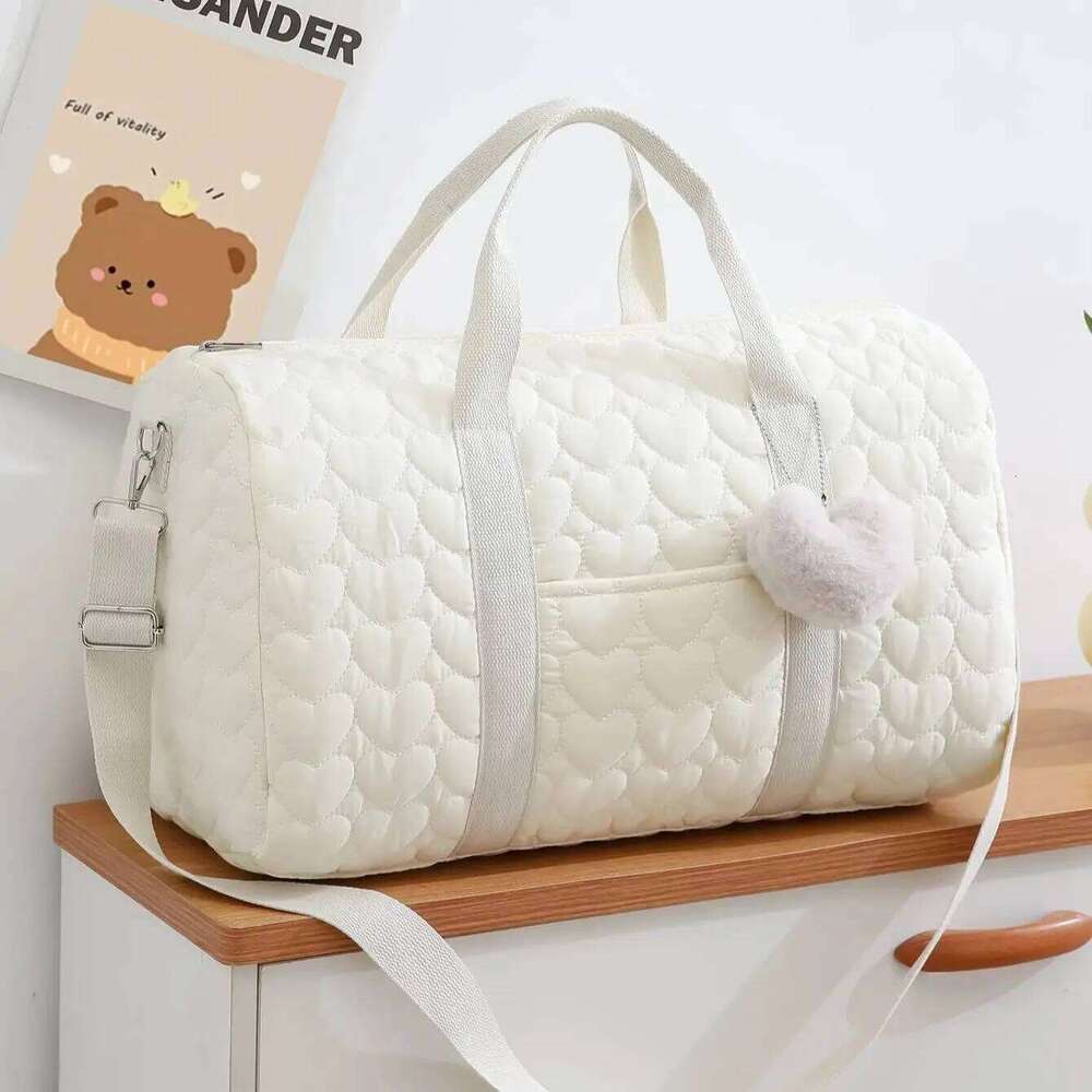 Newborn Baby Care Mummy Shoulder Bag Embroidery Quilted Stroller Diaper Storage Organizer Large Handbags