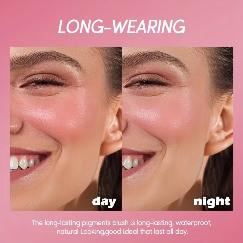 USHAS 4 Color Long-lasting Liquid Blush Facial Contouring Lightweight Soft Multi-Use Cream Blush Waterproof Facial Blush Stick 250813