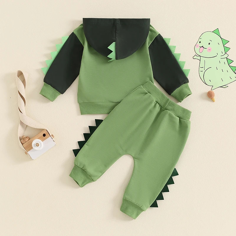 Infant Baby Boys Pants Outfits Set Long Hooded Striped Sweatshirts Pants Clothes Set Fall Winter Pants Sweatsuit 250813