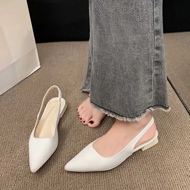 2024 High Quality Ladies Shoes Slip-on Womens Sandals Fashion Slingbacks Office and Career Hot Sale Plus Size Closed Toe Sandals W250814