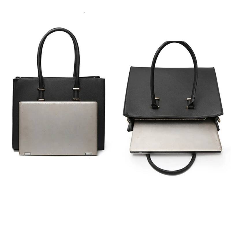 Laptop Women 15.6-Inch Computer Work Leather Handbag Business Office Bag high-quality