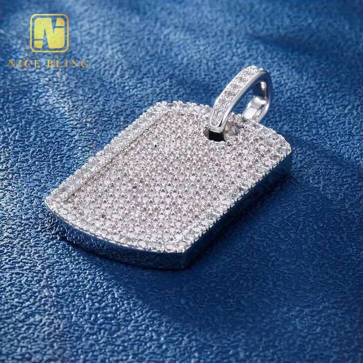 Ready to Ship Custom Hip Hop Moissanite Jewelry Pendant 925 Sterling Silver Iced Out VVS Moissanite Diamond Pendant