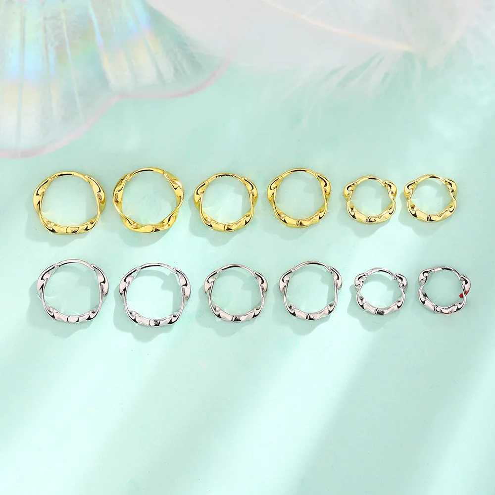 Fashion Silver Color Twist Hoop Earrings for Women Minimalist Geometric Round Circle Earrings Wedding Jewelry Accessories Gifts XJ250814