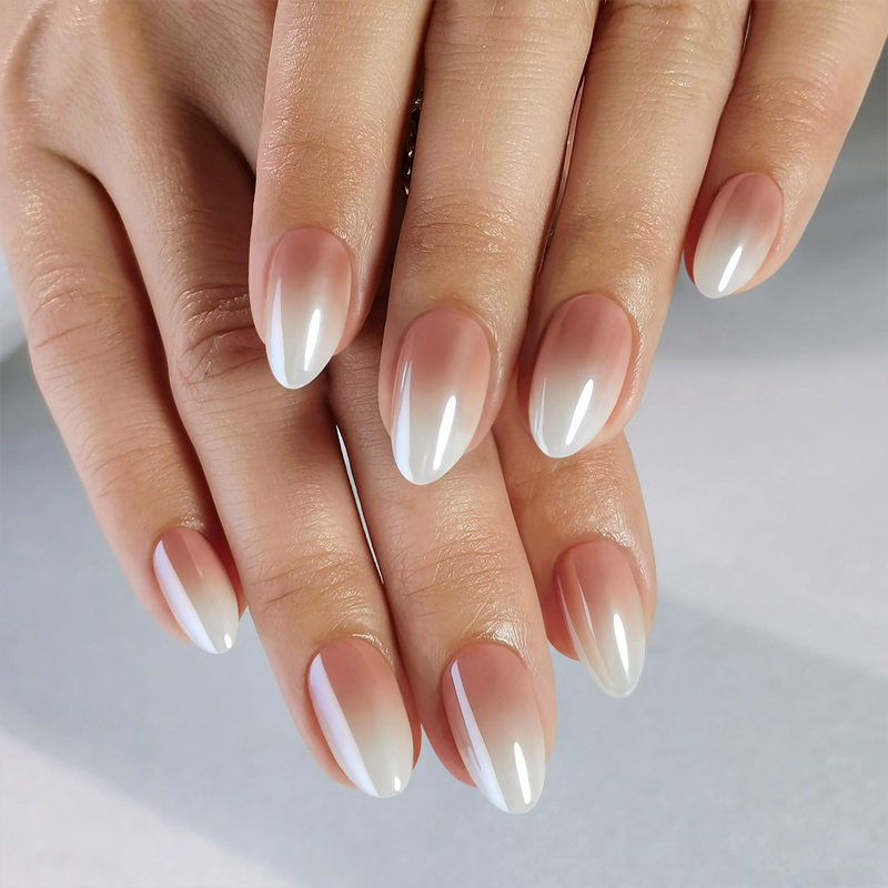 Fashionable Short-Coffin Style White French Tip Fake Nails Kit | Easy Application DIY Acrylic Gel-On Artifical Toenail Tools