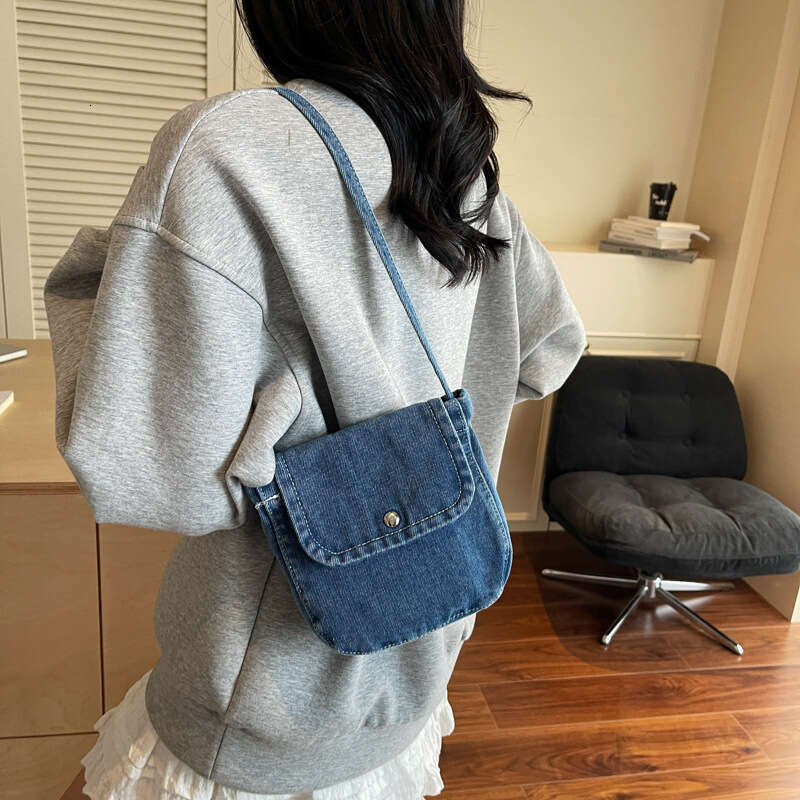 Bags Designer Women 2025 New Korean and Japanese Style Denim Flap Small Artistic Unisex Phone Casual Shoulder Crossbody Bag