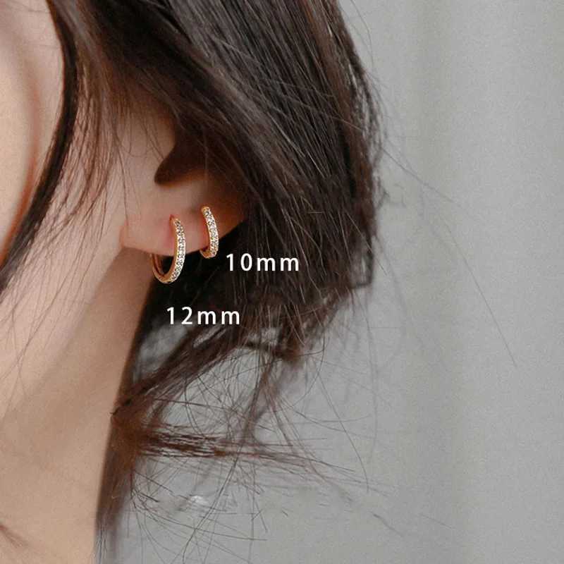 1Set Stainless Steel Minimal Hoop Earrings Circle Round Huggies for Women Punk Gold Silver Color Earrings Bone Stud Jewelry Gift XJ250814