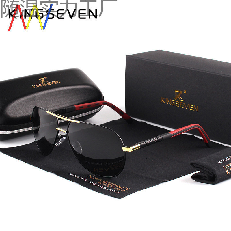 KINGSEVEN Sunglasses Polarized Coating Lens Oculos Male and Female Automatic Reset Frame Driving Glasses 250213
