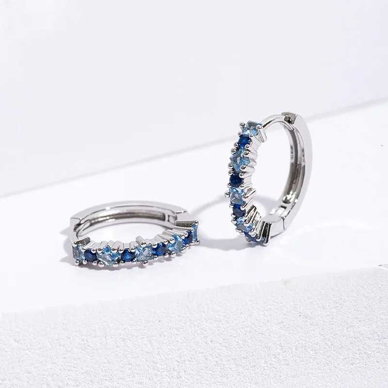 Luxury Stainless Steel Colorful Zircon Hoop Earrings for Women Fashion Korean Huggie Earrings Wedding Jewelry Womens Earrings XJ250814