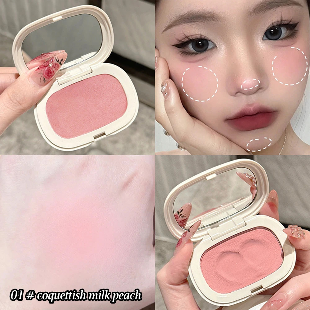 Single Color Blush Silky Texture High Color Rendering No Powder Feeling Low Saturation Long-lasting Natural Matte Blush Cream 250813