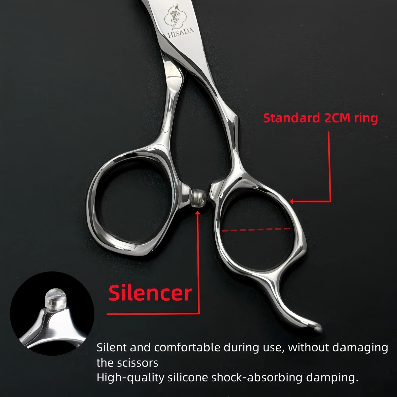 barber Scissors 6.0 Inch scissors VG10 material Hair cutting professional hairdressing scissors 250812