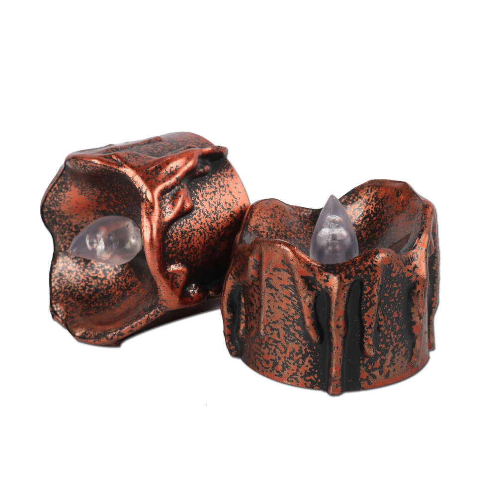 Halloween Black LED Candle Light Flameless Plastic CR2032 Electronic Mini Glowing Tealight