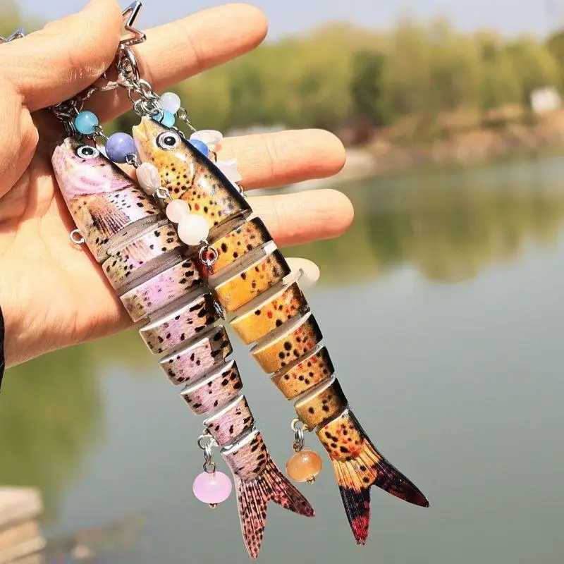 Creative Fish Keychains Fun Fishing Lover Pendant Fashion Fisherman Master Keyring I Love Fishing Pendant Backpack Accessories Y250814