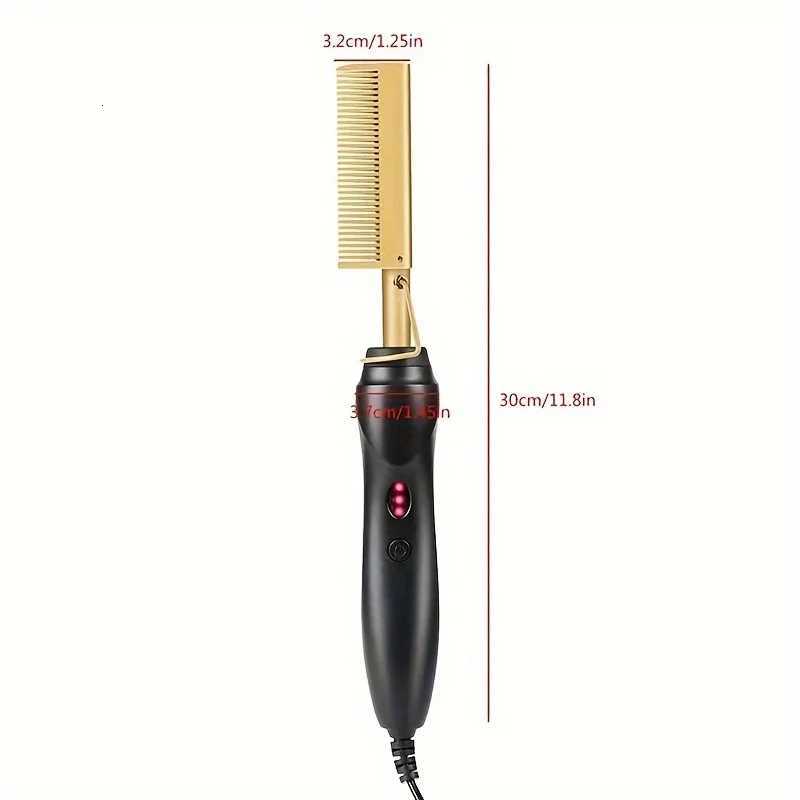 2-in-1 Hair Styling Device Quick Heating - Both Dry and Wet Straightening/Curling Dual Voltage and American Plug Suitable for W250814
