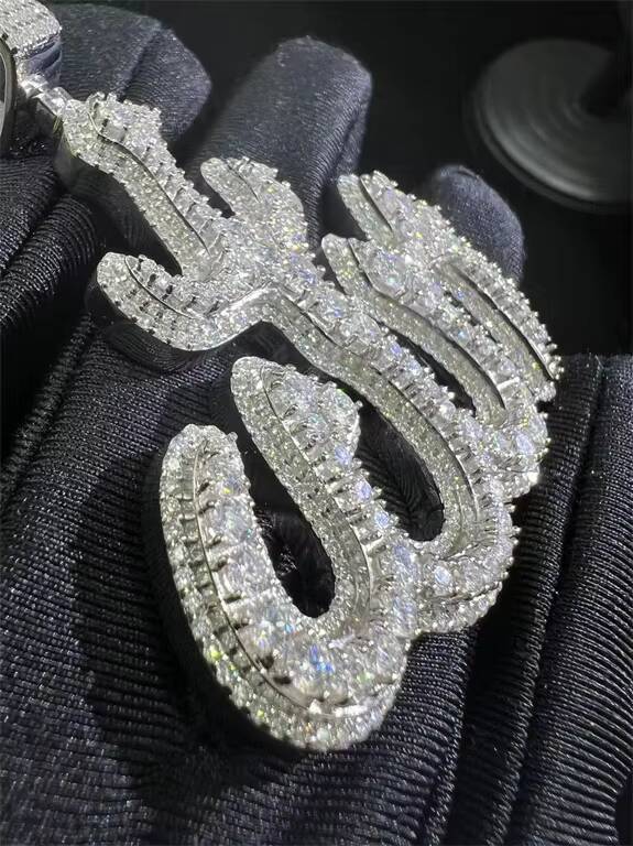 VVS Moissanite Sterling Sier Pendant Custom OEM/ODM Dia Pendants Necklace for Ladies