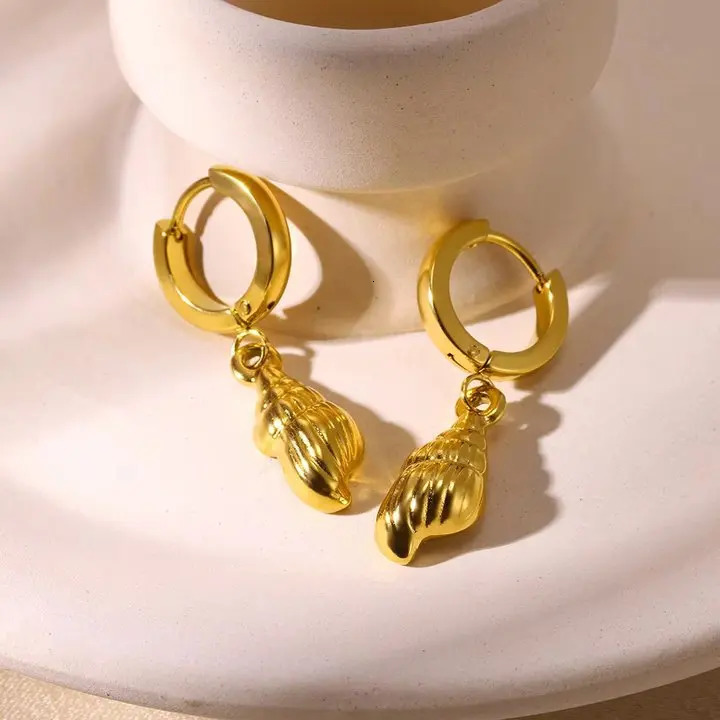 Boho Starfish Hoop Earrings For Women Stainless Steel Gold Color Ocean Star Earrings Summer Beach Jewelry Accessories Aretes 250812