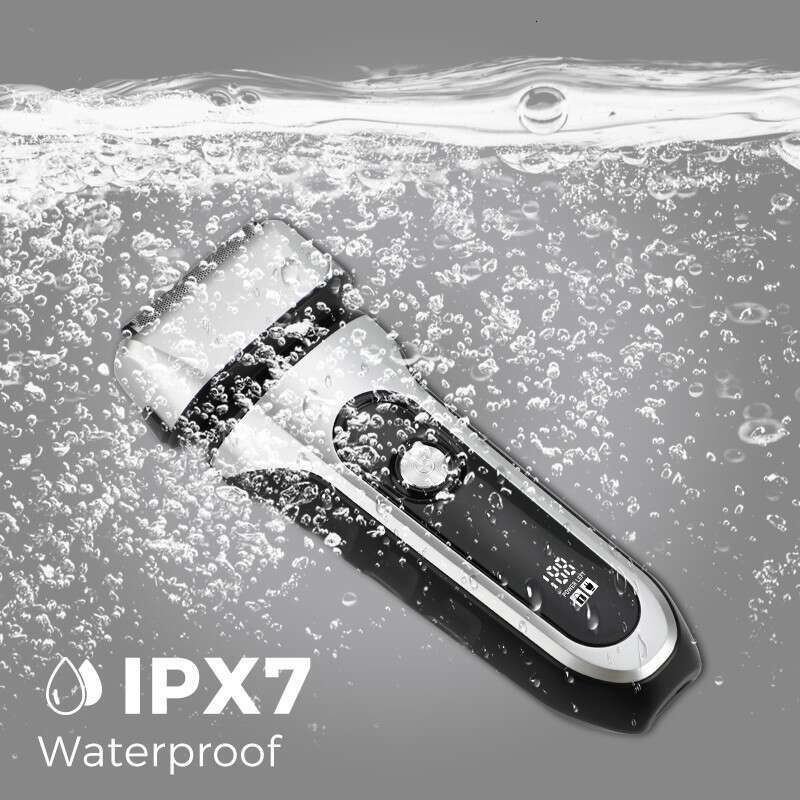 New IPX waterproof reciprocating razor with intelligent digital display electric floating aluminum foil blade