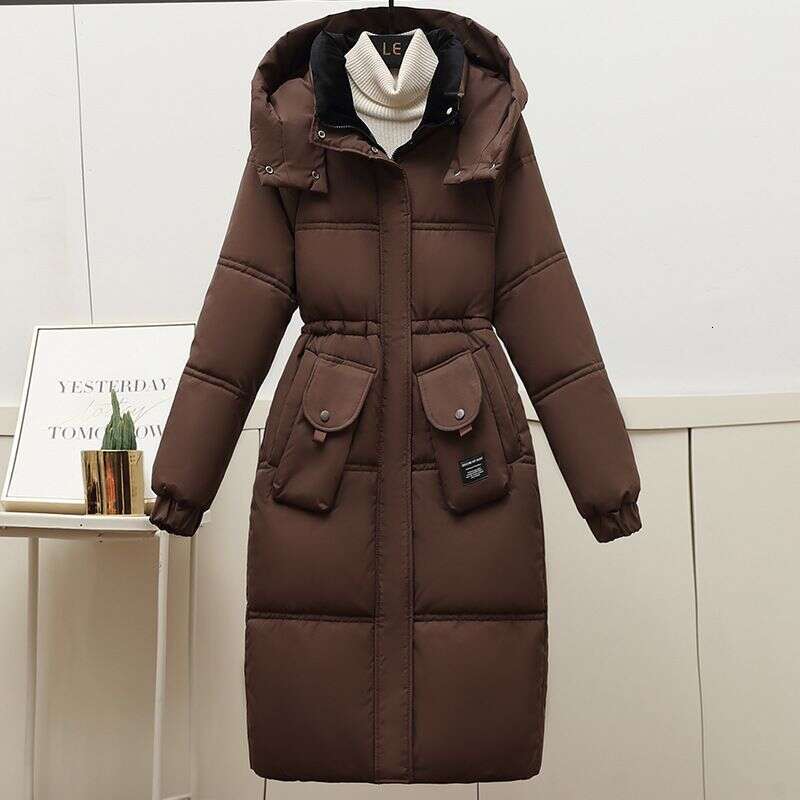 Winter new Hooded Cotton jacket Women Parkas Mid-Length Thick Warm Windproof Padded Clothes Casual Loose Snow Wear Overcoat